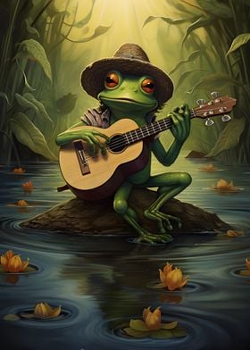 Frog Playing Guitar