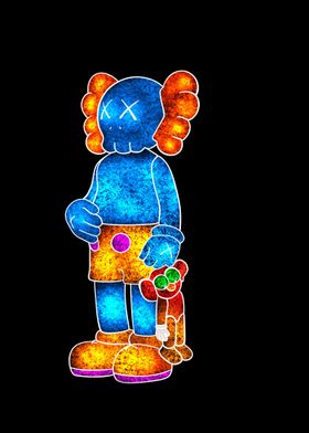 Kaws glitter glow