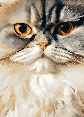 Persian Cat Pixel Art