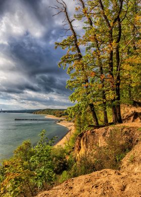 Baltic Sea Coast In Poland