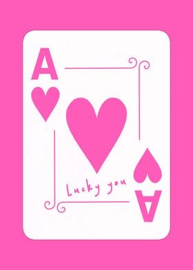 Pink Ace Card