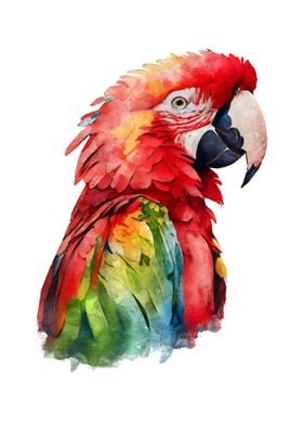 Scarlet Macaw Watercolor