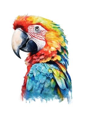 Scarlet Macaw Watercolor