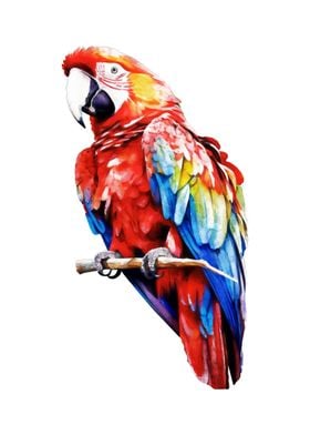 Scarlet Macaw Watercolor