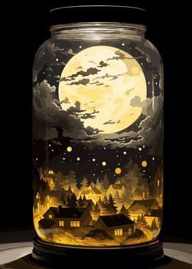 Dreamy Town in Jar