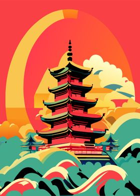 Pagoda vector