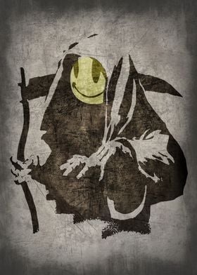 Grim Reaper Smiley Yellow