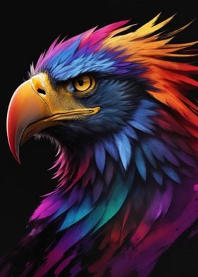 Eagle splash painting