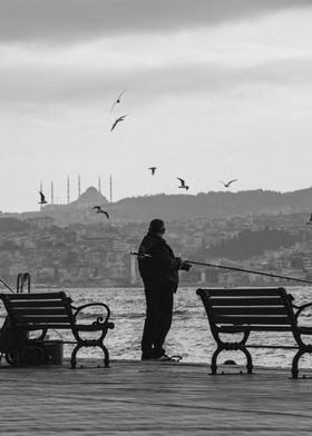 Fisherman in Istanbul