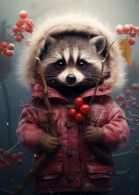 Racoon Cute Cartoon