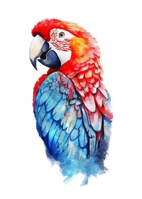 Scarlet Macaw Watercolor