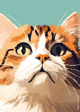 Curious Cat Pixel Art