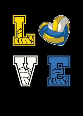 Heart I Love Volleyball