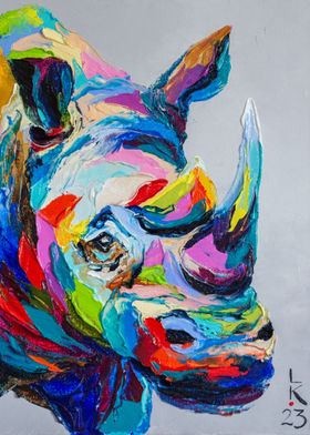 Colored Rhinoceros