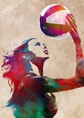 Volleyball sport art