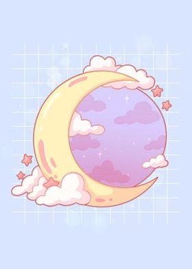 Magical Cloudy Moon