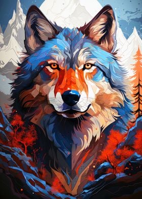 Wolf animal art