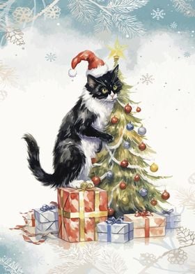 Cat cute Christmas