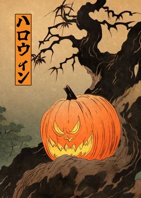 Spooky Pumpkin Ukiyoe