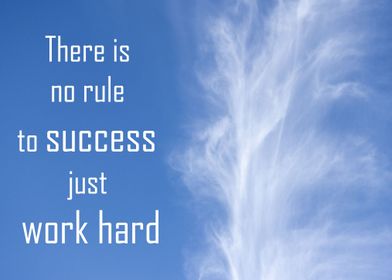 no rule to success