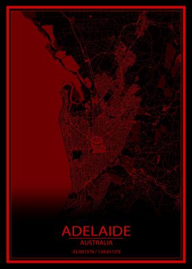 Adelaide Red and Black Map