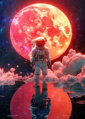 Astronaut and redmoon