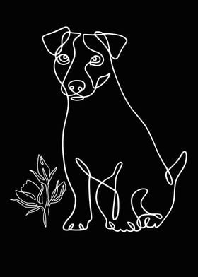 Dog One Line Art