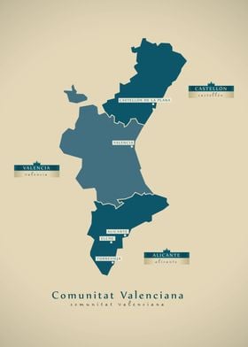 Comunitat Valenciana Map