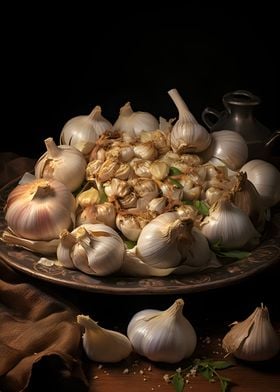 Garlic Bulbs and Cloves