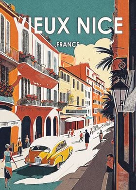 Vieux Nice France Retro
