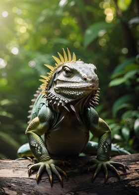 Iguana in forest