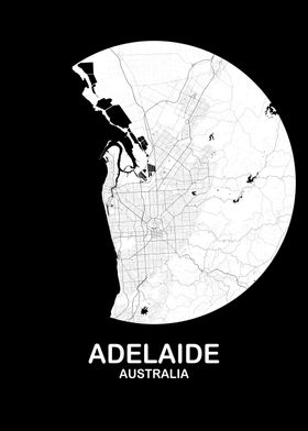 Adelaide WhiteCircular Map