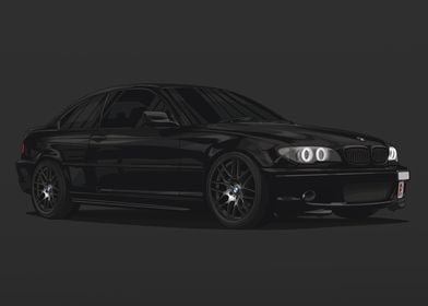 BMW E46 Coupe Black