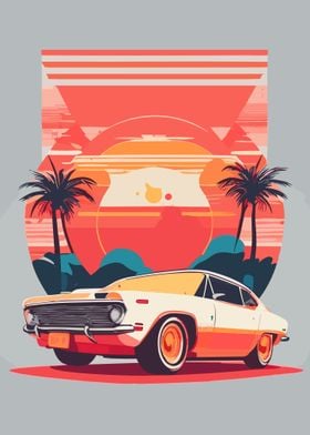 american retro classic car