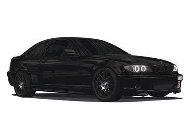 BMW E46 Coupe Black