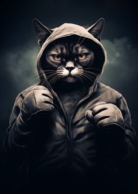 Cat Boxer Portrait