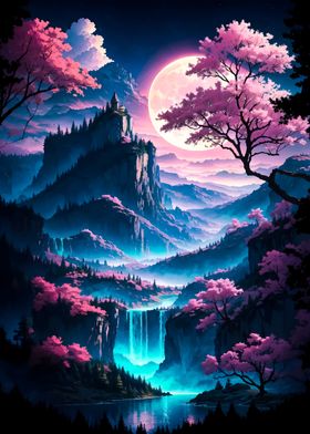 Pink Waterfall