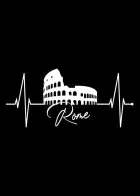 Rome Skyline Heartbeat