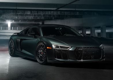 Audi R8 2018 black car