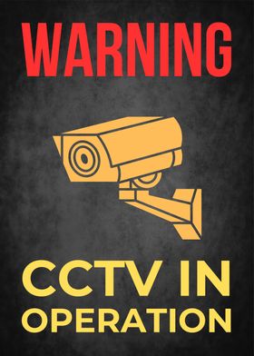 warning cctv in operation