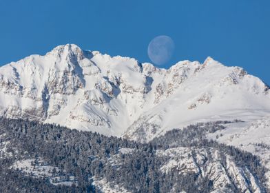 moon over the mountain