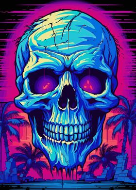 Skull Synthwave