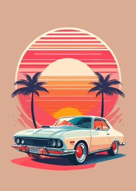 american retro classic car