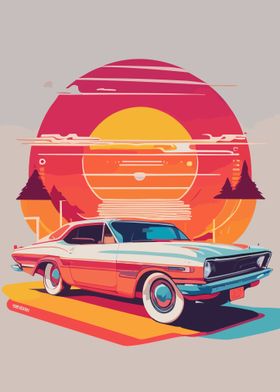 american retro classic car