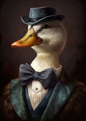 Funny Duck  in a suit