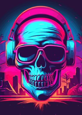 Skull Synthwave