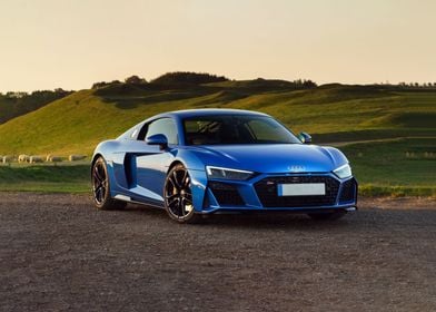 Audi R8 nature blue