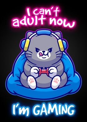 Cat Gaming Neon