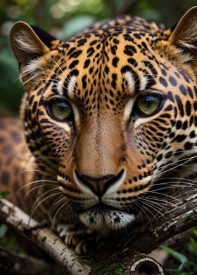 Eyes angry leopard