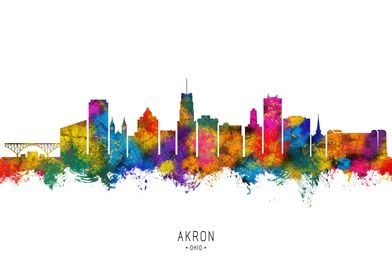 Akron Ohio Skyline